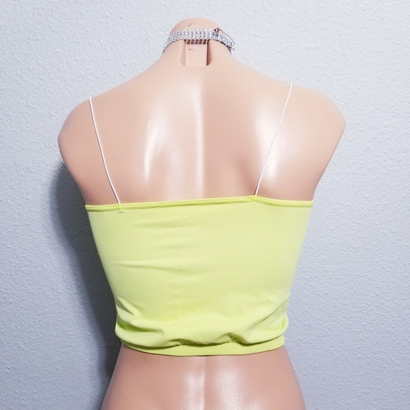 Free People Intimately lime green boho bralette bra MEDIUM LARGE - Picture 4 of 5
